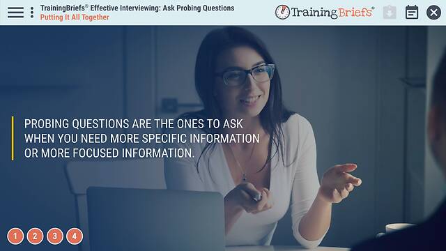 TrainingBriefs® Effective Interviewing: Ask Probing Questions