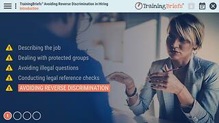 TrainingBriefs® Avoiding Reverse Discrimination in <mark>Hiring</mark>