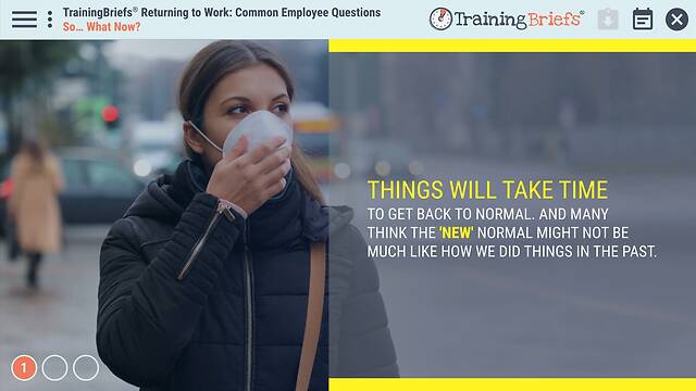 TrainingBriefs® Returning to Work: Common Employee Questions