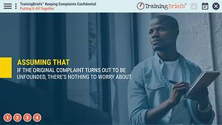 TrainingBriefs® Keeping Complaints Confidential