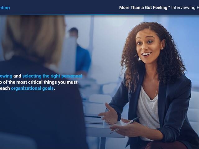 More Than a Gut Feeling™ Interviewing Essentials (eLearning)