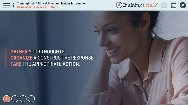 TrainingBriefs® Ethical Dilemma - Insider Information