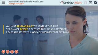 TrainingBriefs® Zero Tolerance for Practical Jokes