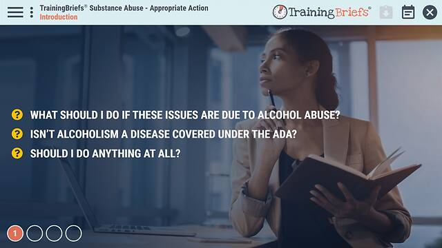 TrainingBriefs® Substance Abuse - Appropriate Action