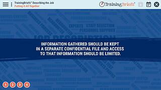 TrainingBriefs® Describing the Job